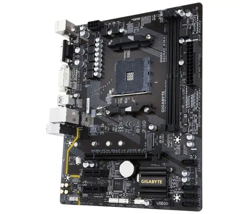 Gigabyte GA-AB350M-D3V AMD B350 Soket AM4 DDR4 3200(OC)Mhz mATX Gaming Anakart