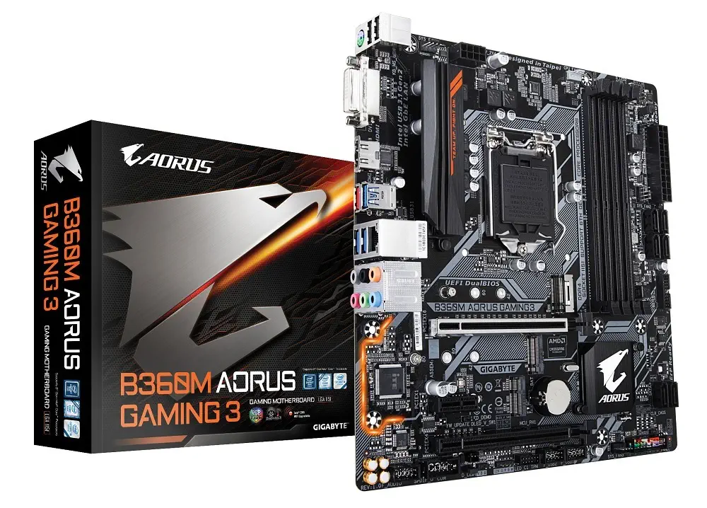 Gigabyte B360M Aorus Gaming 3 Intel B360 Soket 1151 DDR4 2666MHz mATX Gaming Anakart