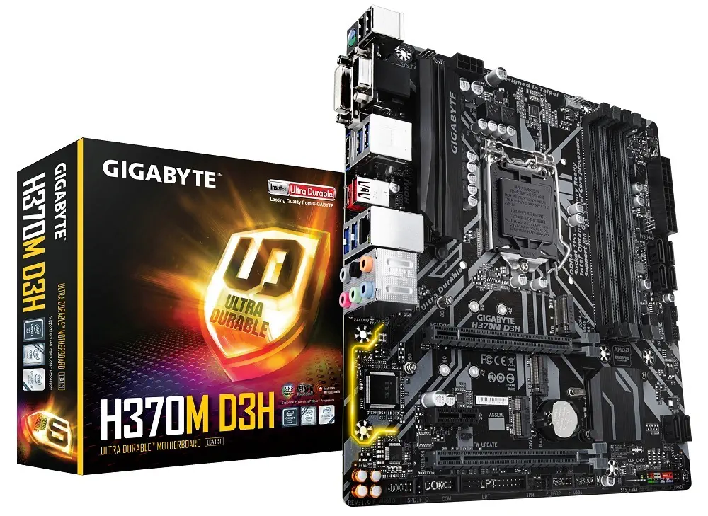 Gigabyte H370M D3H Intel H370 Soket 1151 DDR4 2666MHz mATX Gaming Anakart