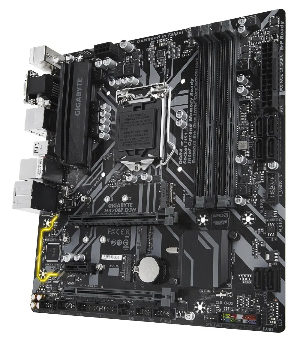 Gigabyte H370M D3H Intel H370 Soket 1151 DDR4 2666MHz mATX Gaming Anakart