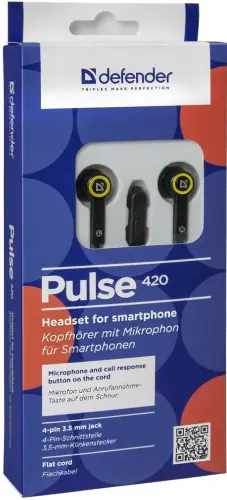 Defender Headset Pulse-420 Telefon Uyumlu Sarı-Siyah Kulaklık