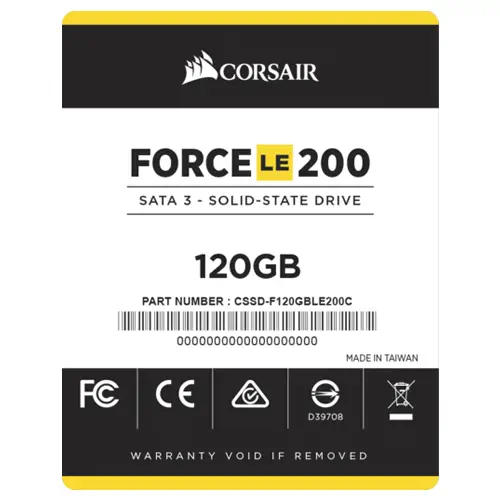 Corsair Force Series LE200 120GB 2.5” 550MB/500MB/s Sata3 SSD Disk - CSSD-F120GBLE200C