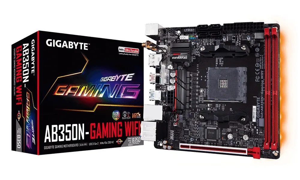 Gigabyte GA-AB350N Gaming Wi-Fi AMD B350 Soket AM4 DDR4 3200(OC)MHz Mini-ITX Gaming Anakart