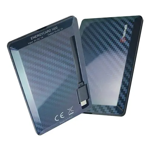 Tunçmatik Energycard 1400mAH Micro MFI Lisans Siyah (TSK5099)