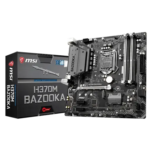 MSI H370M Bazooka Intel H370 Soket 1151 DDR4 2666MHz mATX Gaming Anakart