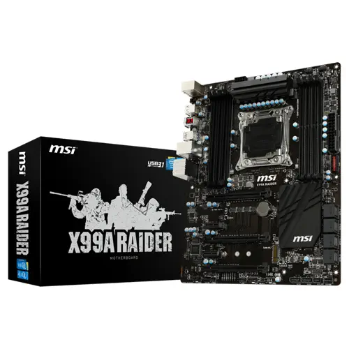 MSI X99A RAIDER Intel X99 Express Soket 2011-3 DDR4 3333(OC)MHz ATX Gaming Anakart