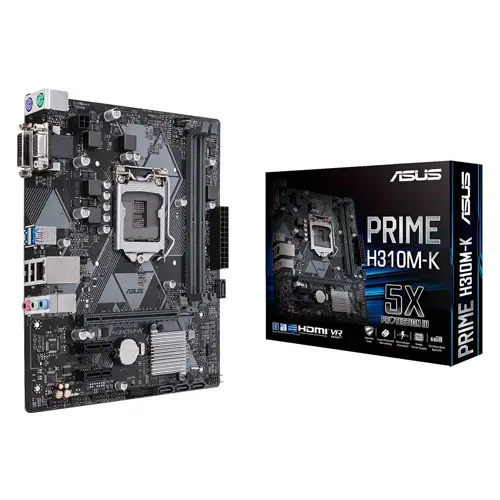 Asus Prime H310M-K Intel H310 Soket 1151 DDR4 2666MHz mATX Gaming(Oyuncu) Anakart