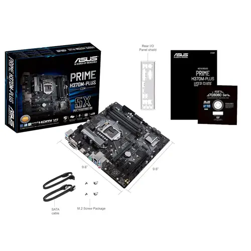 Asus Prime H370M-Plus Intel H370 Soket 1151 DDR4 2666Mhz mATX Anakart
