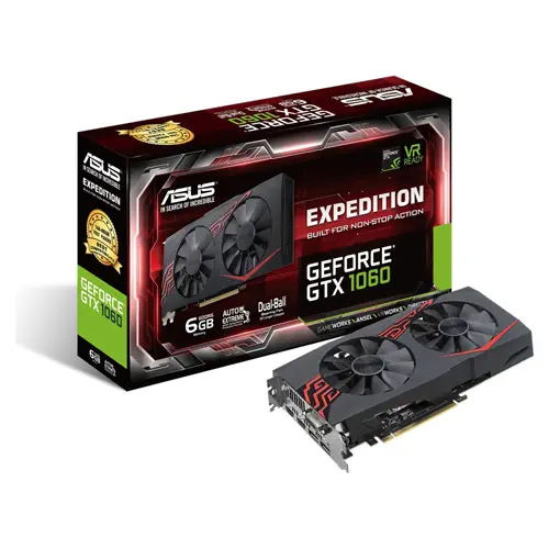 Asus EX-GTX1060-O6G Expedition Geforce GTX 1060 6GB GDDR5 Ekran Kartı EX-GTX1060-O6G