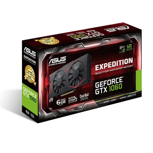 Asus EX-GTX1060-O6G Expedition Geforce GTX 1060 6GB GDDR5 Ekran Kartı EX-GTX1060-O6G