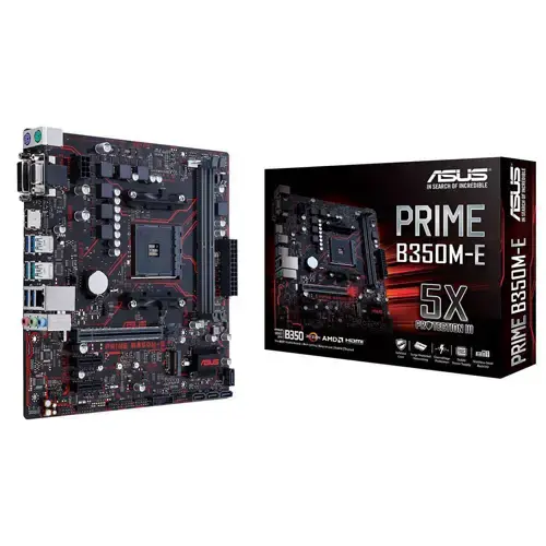 Asus Prime B350M-E AMD B350 Soket AM4 DDR4 3200(OC)MHz mATX Gaming(Oyuncu) Anakart