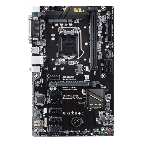 Gigabyte H110-D3A Intel H110 1151 Soket DDR4 2400MHz ATX Gaming(Oyuncu) Anakart