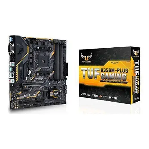 Asus TUF B350M-PLUS Gaming Amd Ryzen AM4 DDR4 HDMI DVI VGA M.2 USB 3.1 microATX B350 Anakart