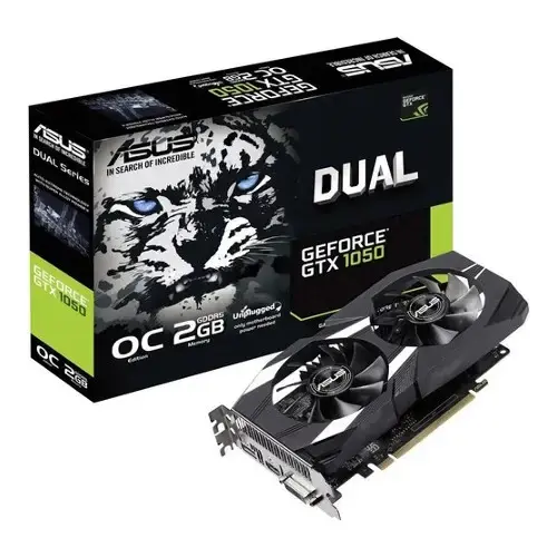 Asus DUAL-GTX1050-O2G-V2 2GB GDDR5 128 Bit DVI/HDMI Gaming Ekran Kartı