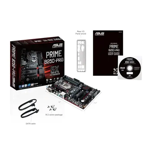 Asus Prime B250-Pro Intel B250 Soket 1151 DDR4 2400MHz ATX Gaming(Oyuncu) Anakart