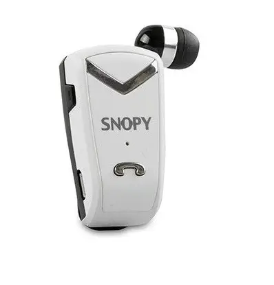 Snopy SN-BT9 Mobil Telefon Uyumlu Kulağa Takılan Kablolu Küçük Beyaz Bluetooth Kulaklık