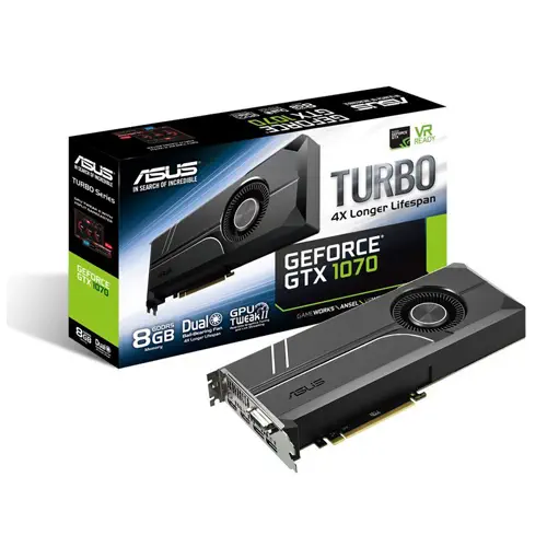 Asus TURBO Nvidia GeForce GTX 1070 8GB 256Bit GDDR5 (DX12) PCI-E 3.0 Gaming (Oyuncu) Ekran Kartı (TURBO-GTX1070-8G)