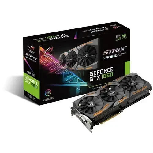 Asus ROG STRIX Nvidia GeForce GTX 1060 6GB 192Bit GDDR5 (DX12) PCI-E 3.0 Ekran Kartı (Strix-GTX1060-6G-Gaming)