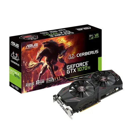 Asus Cerberus GeForce GTX 1070 Ti 8GB GDDR5 Gaming Ekran Kartı - CERBERUS-GTX1070TI-A8G