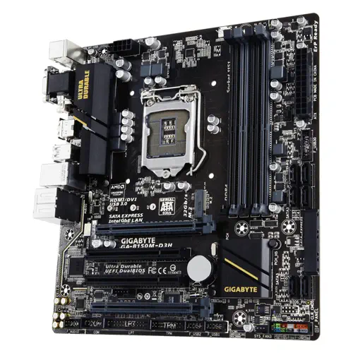 Gigabyte B150M-D3H Intel B150 Express Soket LGA1151 DDR4 2133MHz Sata 3 M.2  USB 3.0 Micro ATX Anakart