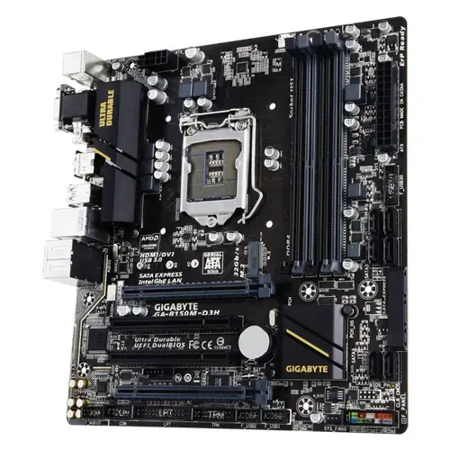 Gigabyte B150M-D3H Intel B150 Express Soket LGA1151 DDR4 2133MHz Sata 3 M.2  USB 3.0 Micro ATX Anakart