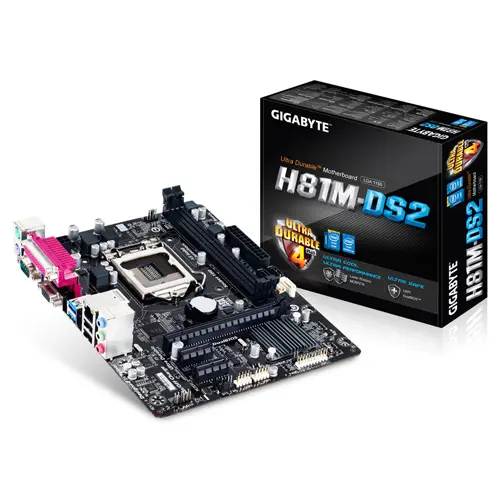 Gigabyte H81M-DS2 Intel H81 Express Soket LGA1150 DDR3 1600MHz Sata 3 USB 3.0 Micro ATX Anakart