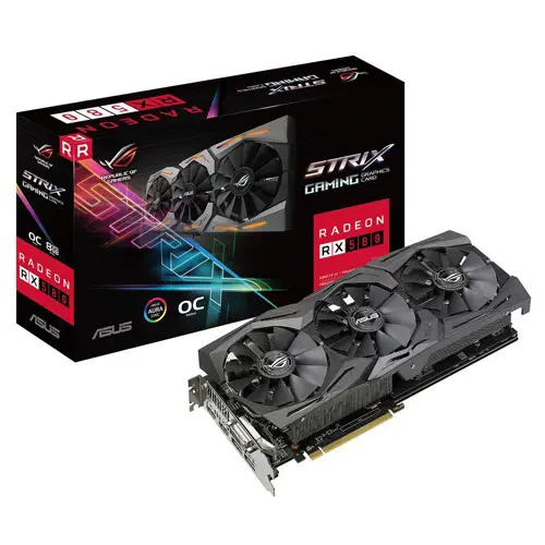 Asus ROG-Strix-RX580-O8G-Gaming Radeon RX 580 8GB GDDR5 256Bit DX12 Gaming Ekran Kartı