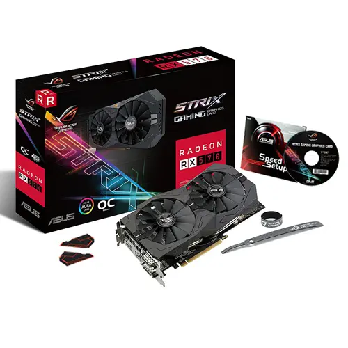 Asus ROG-Strix-RX570-O4G-Gaming Radeon RX 570 4GB GDDR5 256Bit DX12 Gaming Ekran Kartı