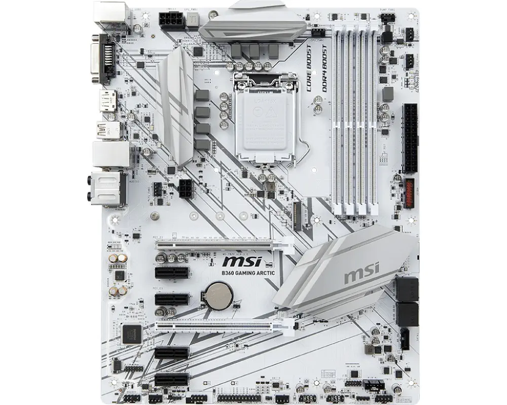 MSI B360 Gaming Arctic Intel B360 Soket 1151 DDR4 2666MHz DDR4 ATX Gaming(Oyuncu) Anakart