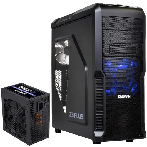 Zalman Z3 Plus ATX Mid-Tower Pencereli Siyah Kasa + ZM600-LE 600W PSU