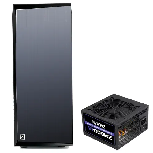 Zalman R1 ATX Mid-Tower Pencereli Siyah Kasa + ZM600-LE 600W PSU