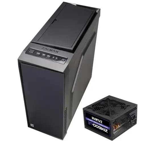 Zalman R1 ATX Mid-Tower Pencereli Siyah Kasa + ZM600-LE 600W PSU