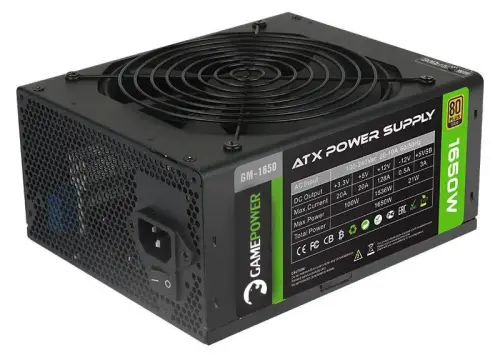GamePower APFC 14cm 80+ Gold 1650W Power Supply - GM-1650
