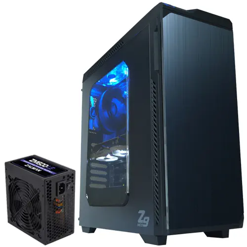 Zalman Z9 Neo Black ATX Mid-Tower Pencereli Siyah Kasa + ZM600-LE 600W PSU