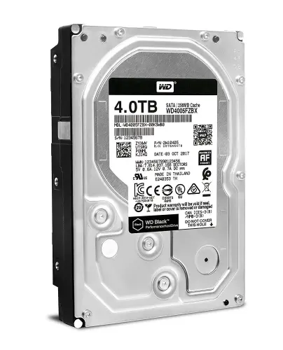 WD Black WD4005FZBX 4TB SATA3 7200Rpm 256Mb Harddisk