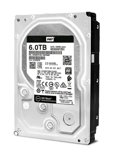 WD Black WD6003FZBX 3.5″ 6TB 7200Rpm SATA 6Gb/s 256MB Cache Harddisk