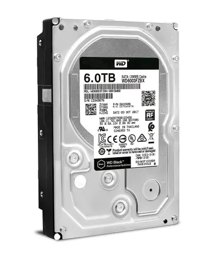 WD Black WD6003FZBX 3.5″ 6TB 7200Rpm SATA 6Gb/s 256MB Cache Harddisk