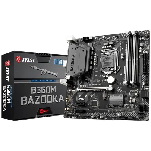 MSI B360M Bazooka Intel B360 Soket 1151 DDR4 2666MHz mATX Gaming Anakart