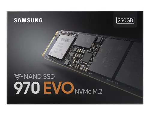 Samsung 970 EVO 250GB 3400MB/1500MB/s NVMe M2 SSD Disk - MZ-V7E250BW