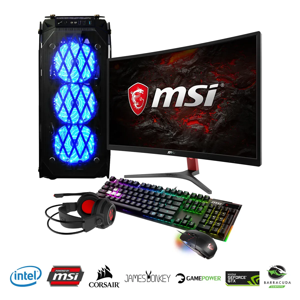 Tomahawk 8780M Intel Core i7 8700K 3.70GHz 16GB 480GB SSD+1TB 8GB GTX 1080 GAMING X 8G   23.6” Full HD Gaming Bilgisayar