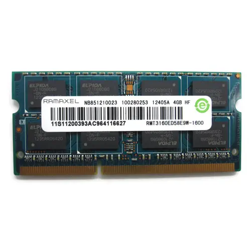 Ramaxel RMT3160ED58E9W-1600 4GB (1x4GB) DDR3 1600MHz PC3-12800S CL11 Notebook Ram