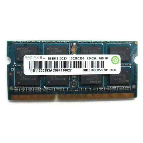 Ramaxel RMT3160ED58E9W-1600 4GB (1x4GB) DDR3 1600MHz PC3-12800S CL11 Notebook Ram