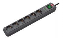 Brennenstuhl Eko Line 6'lı 13.500 mAh Akım Korumalı Uzatma Priz Siyah