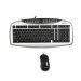 A4 Tech KB-2150D USB Q TR Multimedya Optik Kablolu Gümüş/Siyah Klavye Mouse Set