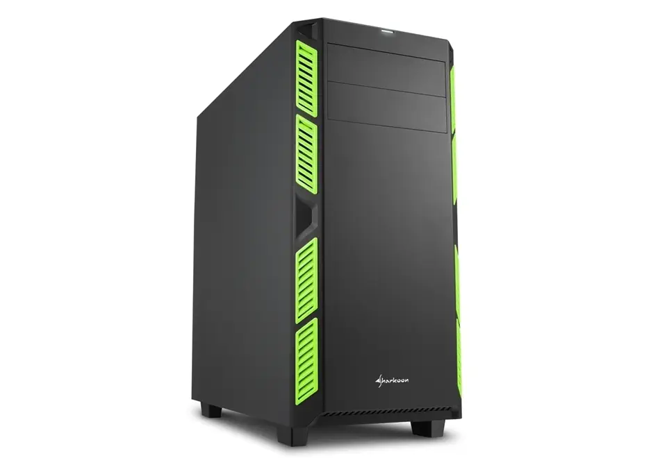 Sharkoon AI7000Y Silent Serisi Yeşil ATX Mid Tower Kasa