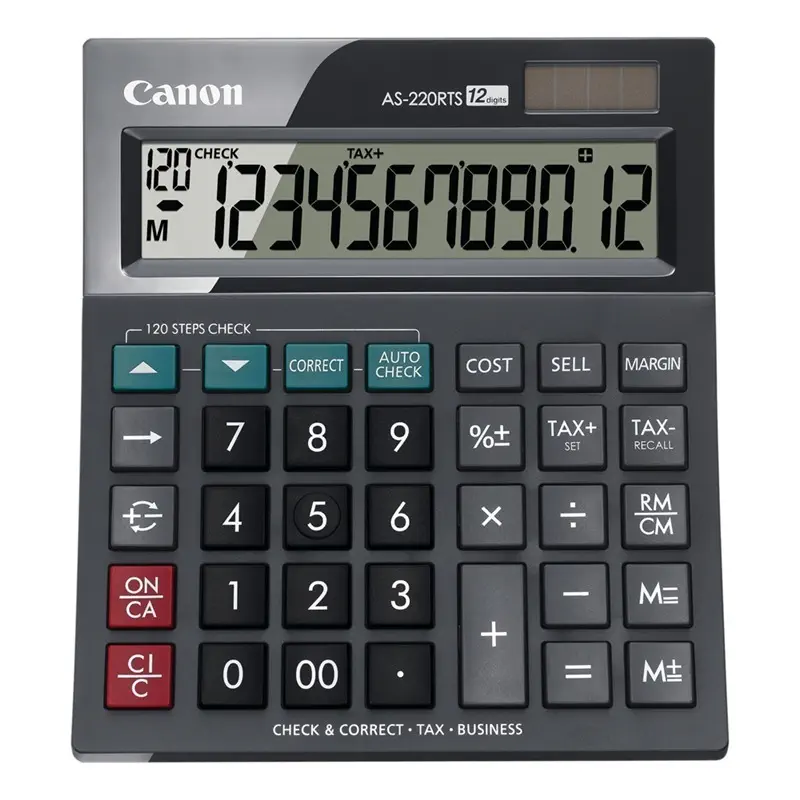 Canon AS-220 RTS 12 Hane Masaüstü Hesap Makinesi
