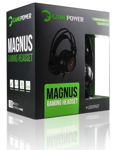 GamePower Magnus Gaming Kulaklık Neodimyum 50mm Sürücüler 113dB Hassas Mikrofon -43dB RGB LED Aydınlatmalı USB ve 3.5mm Bağlantı