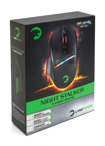 GamePower Night Stalker 5000DPI 7 Tuş RGB Optik Gaming Mouse