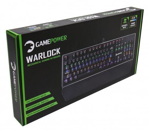GamePower Warlock Mekanik Blue Switch Rainbow USB Gaming Klavye