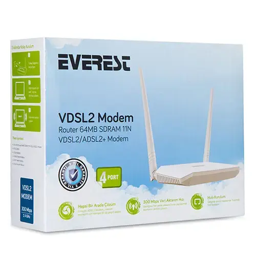 Everest SG-V300 Router 64MB SDRAM 11N VDSL2/ADSL2+ Modem